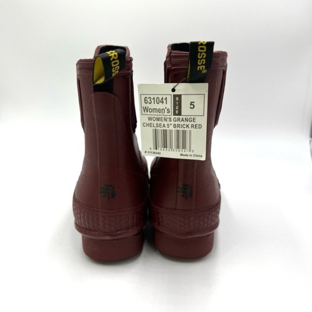 NEW Lacrosse Womens Size 5 Brick Red Grange Chelsea 5 Rain Boots Shoes - Picture 7 of 14